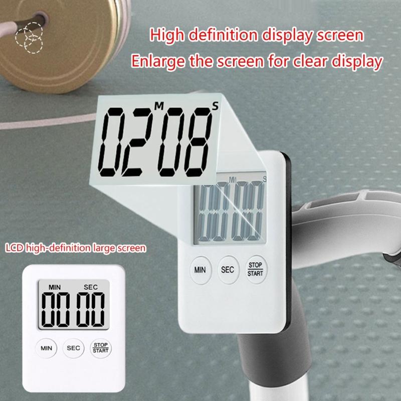 Cyfrowy minutnik kuchenny magnetyczny odliczający czas w górę i w dół z dużym wyświetlaczem LCD łatwy do gotowania i nauki