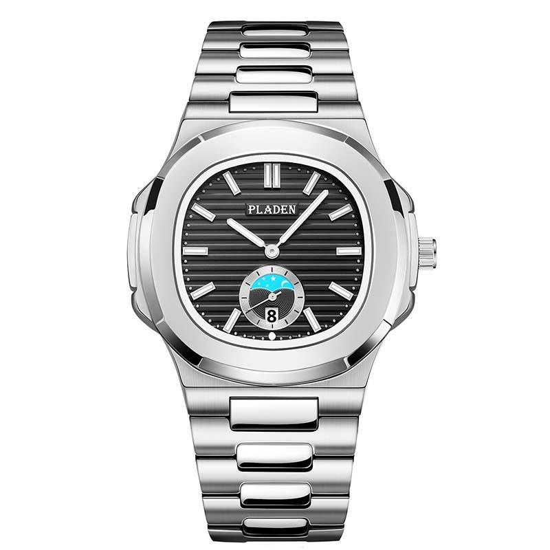 Classic Men's High-end Fashion Business Stainless Steel Waterproof Quartz Watch