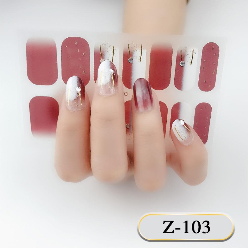 Z dreidimensionaler wasserfester No-Bake-Gel-Nagellack-Film Vollsticker einfacher europäischer und amerikanischer Stil fortgeschrittene Nagelfilm-Papier-Nagelsticker