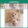 Fluffy Pp Cotton Filled Bear Keychain Plush Backpack Doll Pendant