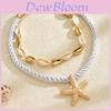 Summer Beach Style Alloy Shell Starfish Necklace For Women With Multilayer Design