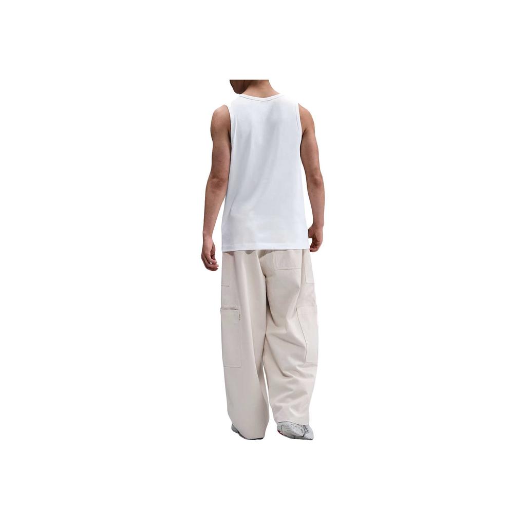 Nike Sportswear Comfortable Fashion Trendy Simple Round Neck Vest Men Tops White BQ1261-100