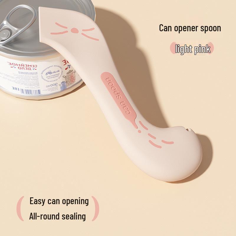 Multifunctional Silicone Cat Food Spoon and Can Opener with Sealing Box