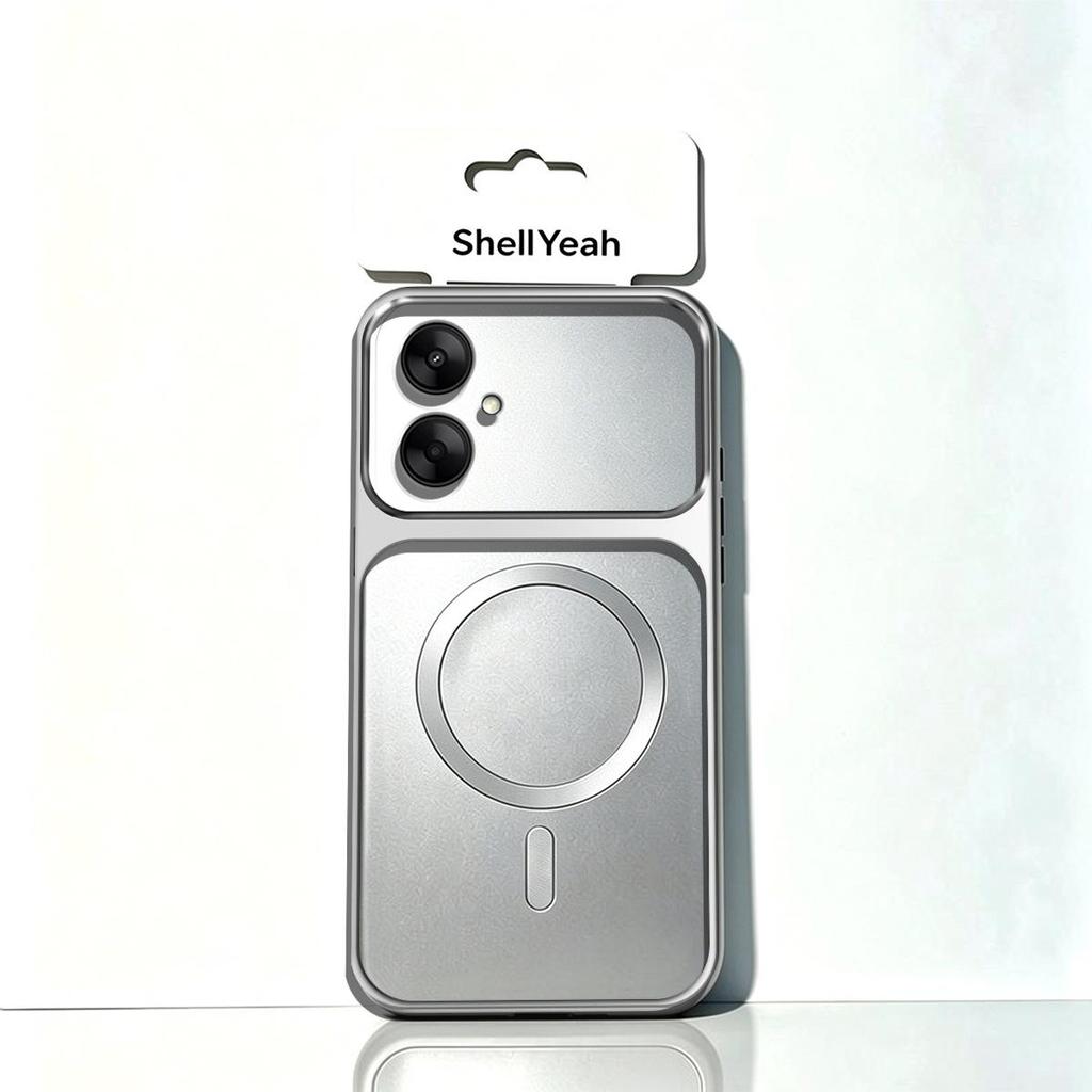 CD Texture Magnetic Ring Casing for Xiaomi Redmi 13C 5G POCO M6 Metallic Finish Shockproof Case Cover
