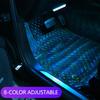 12 LED Car Interior Ambient Foot Light USB / Cigarette lighter LED Atmosphere Decorative Lamp LED Foot Light Kit Car Accessories