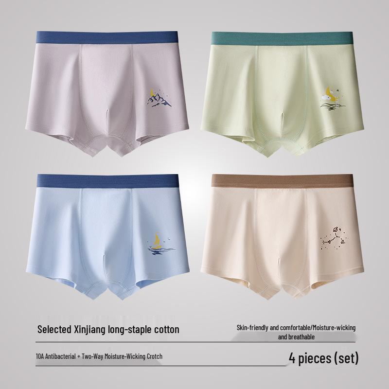 Pure Cotton Teen Boys' Boxer Briefs (Ages 12-18) - Comfortable Underwear for Growing Boys