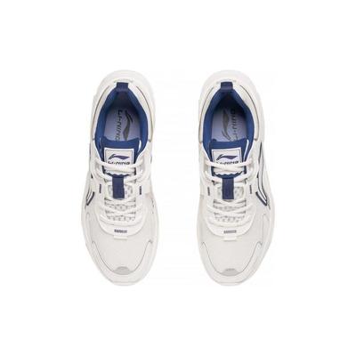 Li Ning Cloud Sea Slip Resistant Abrasion Resistant Low Top Sports Casual Shoes Men's Mist White Silver AGCT153-2