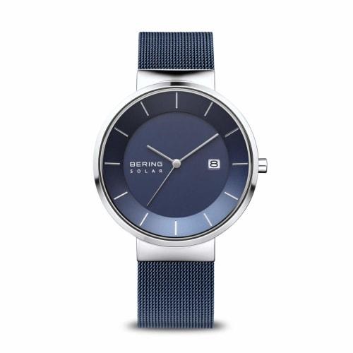 BERING Men's Analog Solar Watch, Collection Model 14639-307, Stainless Steel Strap & Sapphire Crystal, Officially Imported, 3-Year Internal Warranty