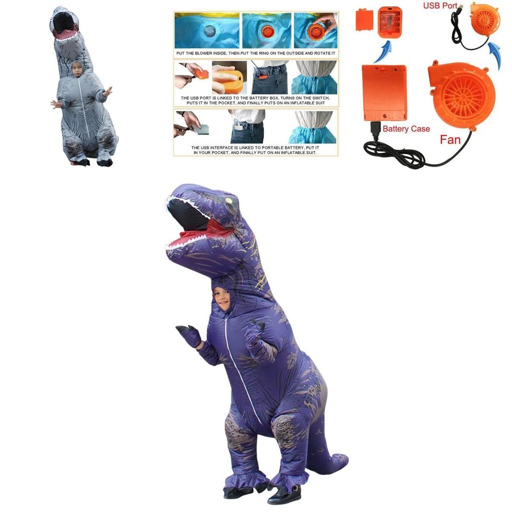 Eye-catching T-rex Inflatable Dinosaur Costume For Kids Cosplay Adventures