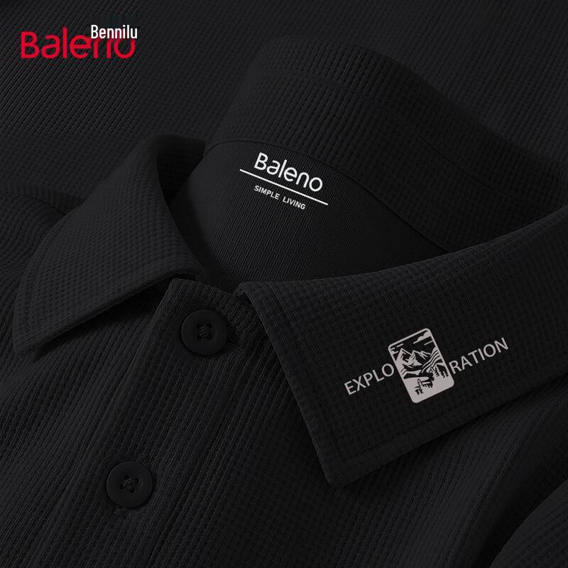 

Baleno Men s Waffle Knit Breathable Polo Shirt 2XL