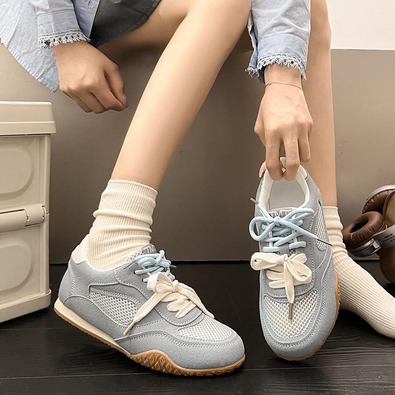 New Soft Leather German Training Shoes Women's 2025 New Spring Platform Casual Versatile Forrest Gump Shoes Sports Shoes Little White Shoes Women