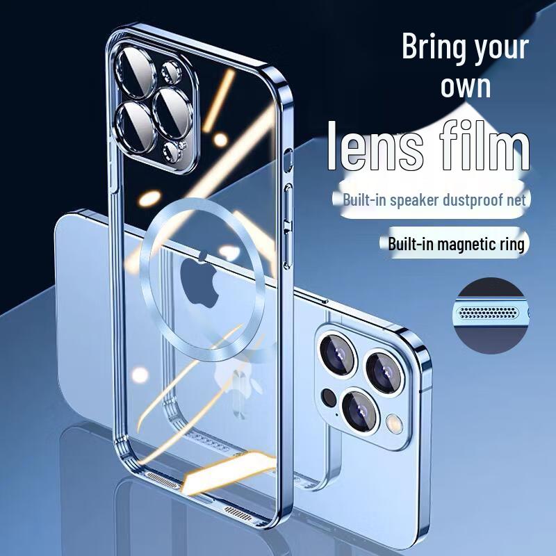 KALAIO MagSafe Compatible Electroplated & Frosted Phone Case with Lens Protector