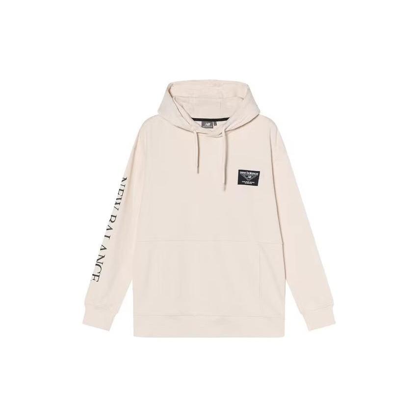 New Balance Casual Letters Print Hoodie Asia Sizing Cream White Men s NC943021-CRE M