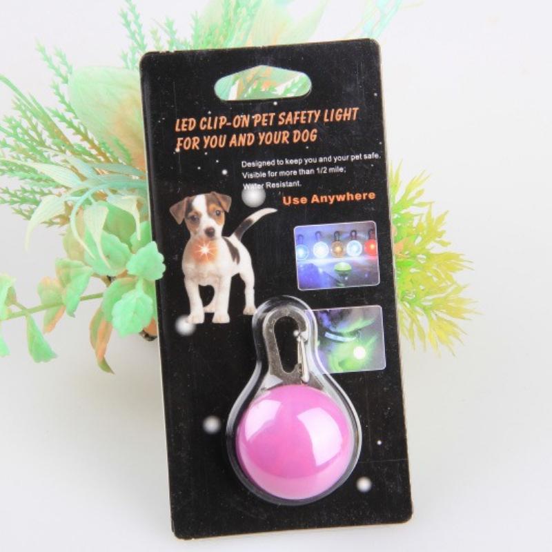 1PCS Pet Dog Flashing LED Anti-lost Pendant Clip-on Circular Collar Pet Supplies