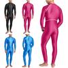 Vollständiger Schutz Glänzender Rash Guard Overall für Herren Stehkragen Langarm Hose Einteiler Badeanzug zum Surfen Tauchen Training