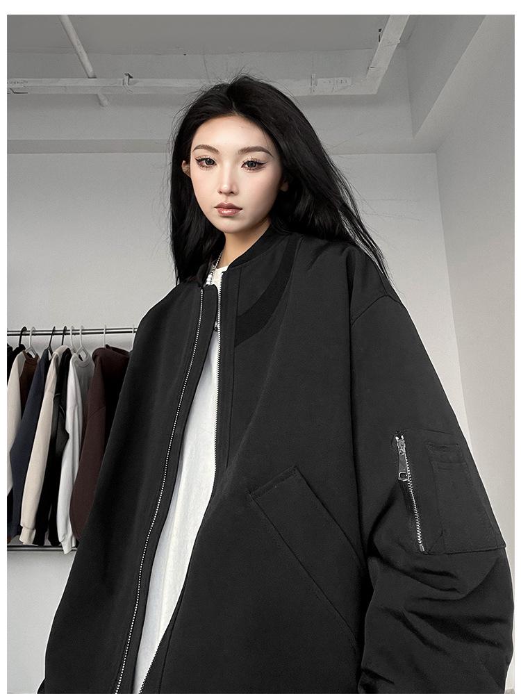 American High Street Bomber Baseball Jacket - 2024 Casual Autumn/Spring Trend