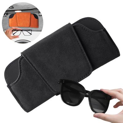 Auto Sun Visor Glasses Holder Car Glasses Case with Clip Auto Eyeglasses Organizer Universal Car Accessories for Women Men