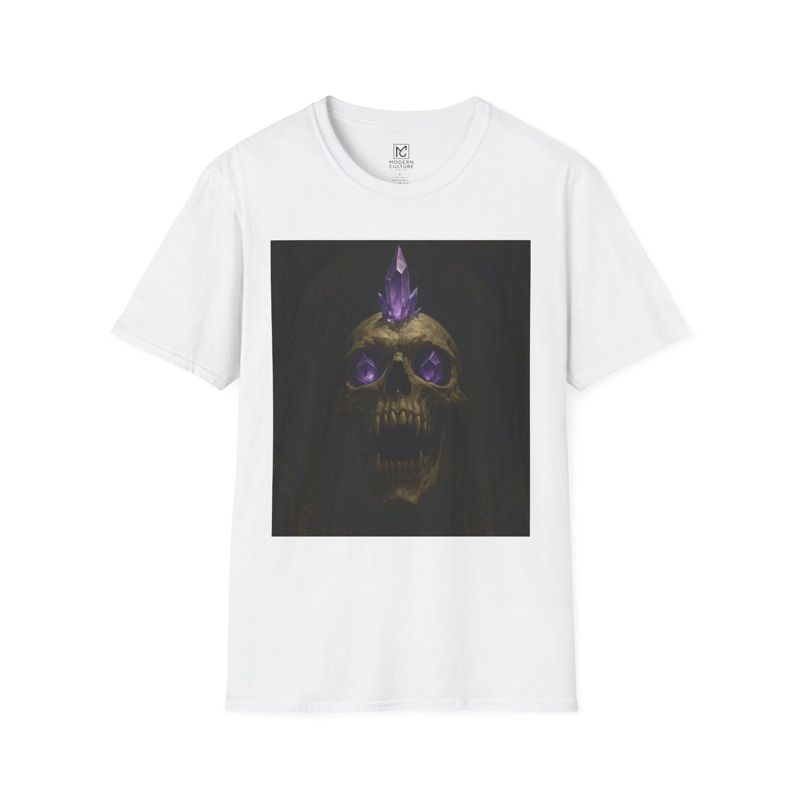 Gothic Skull T-Shirt - Unisex Graphic Tee, Halloween Gift, Dark Aesthetic S