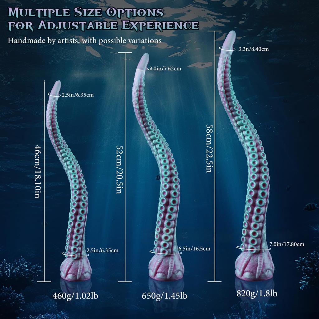 Liquid Silicone Extra Long Anal Plug - Octopus Tentacle Butt Plug for Men & Women, Adult Toy for Backdoor Play
