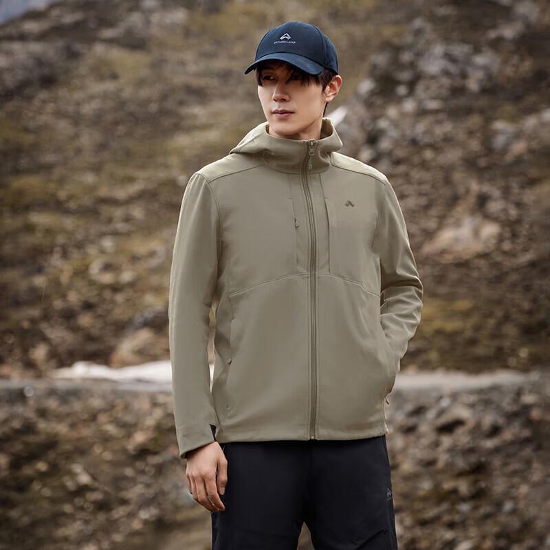 Pioneer Camp Men's Hooded Softshell Hiking Jacket