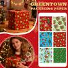 Christmas Gift Wrapping Paper Roll Set, Featuring Various Christmas-themed Patterns, Suitable For Christmas, Holidays, Parties, And Other Occasions.