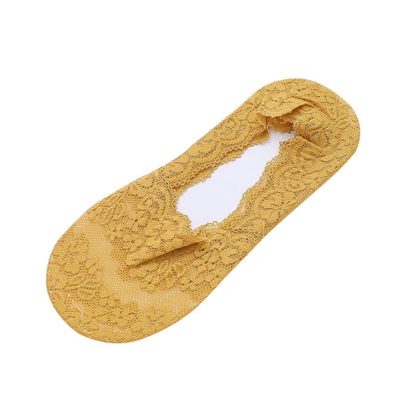 Women's Korean Lace Edge Non-Slip Silicone Low-Cut Socks