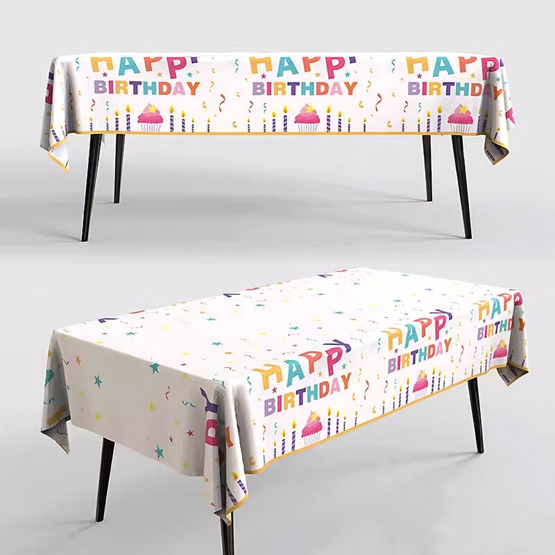 ZISIZ First Birthday Disposable Paper Tablecloth
