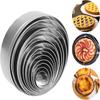 Stainless Steel Cookie Cutter Set 14Pcs Round Biscuit Cutter Circle DIY Cake Cookie Mousse Mold Cake Decorating Tool Baking Mold