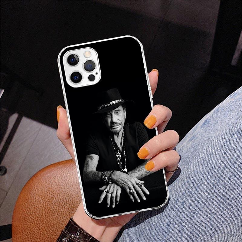 Johnny Hallyday Music Phone Case For iPhone 17 Air 16 Pro Max 16E 15 + 14 Plus 11 12 13 Mini 7 8 SE Gift Print Cover Fundas 17 A