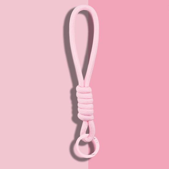 2Pcs Braided Rope Pendant Lightweight High-Elastic Keychain Holder with Reinforced Knot Design Macaron Color Mobile Phone Case Lanyard