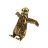 Adorable Childlike Brass Penguin Ornament - Cute Tea Pet Decoration