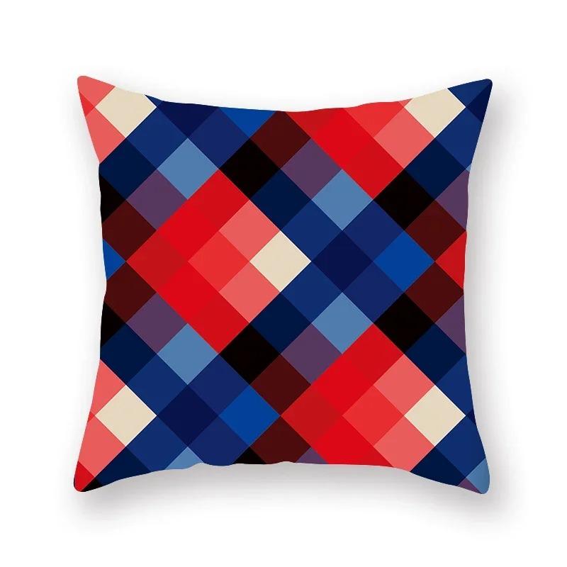 Geometric Colorful Luxury Print Square Personality Pillowcase