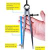 ZLKSKER 8 inch Professional Spring Wing Divider/Scriber with Pencil Holder, All Metal Leather Work, Woodworking Compass