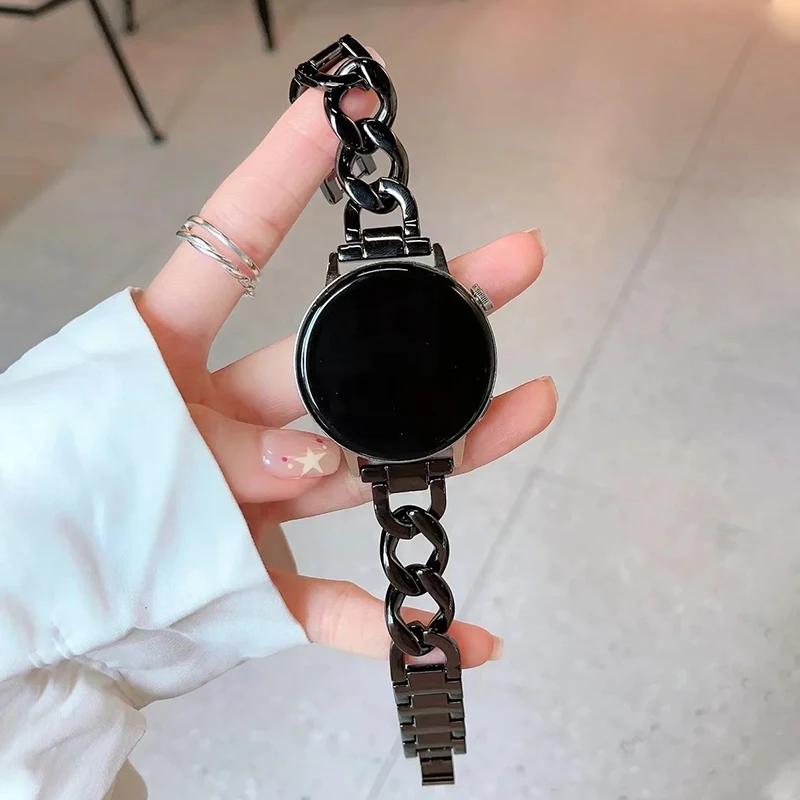 Metal Chain Bracelet For Samsung Galaxy Watch 4 5 6 40mm 44mm 4 6 Classic 42mm 46mm 43/47mm For Huawei GT3 GT4 Amazfit GTS 20mm
