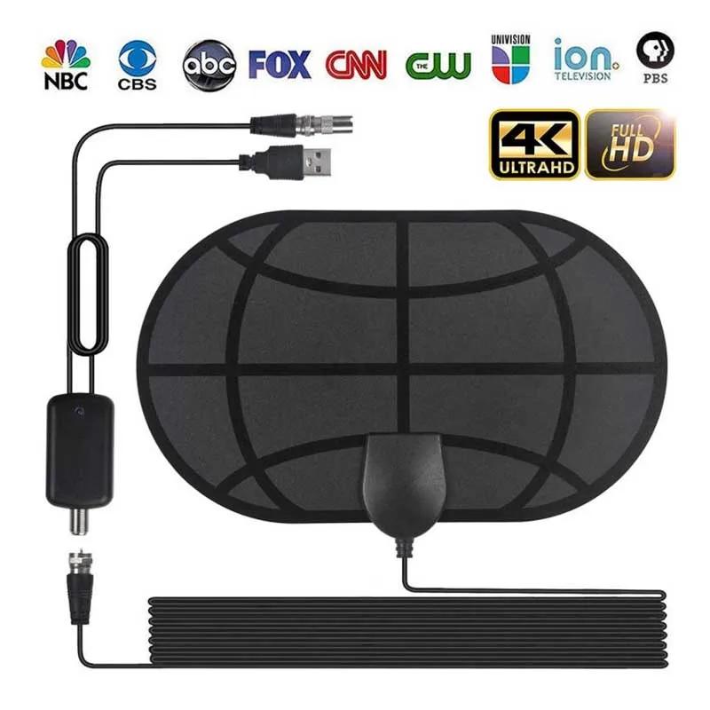 Powerful 25DB High Gain Digital TV Antenna - 4K Ultra HD Reception with 980-Mile Range Booster