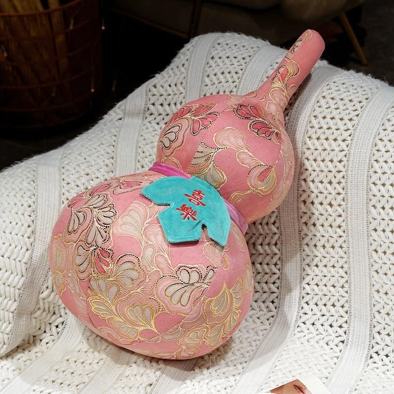 Kürbis Traditionelles Plüschtier Kissen Goldfolie Feng Shui Dekor Puppe Kinder