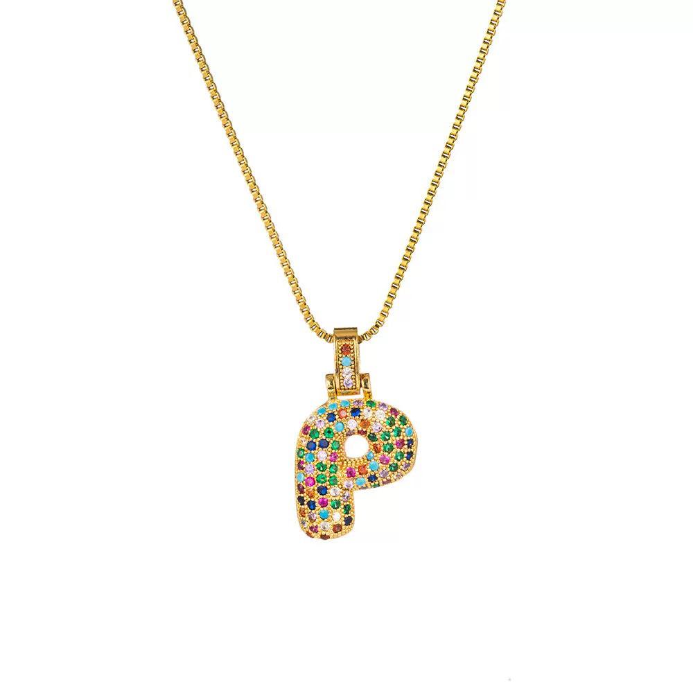 European Initial Pendant Necklace: Retro Hip Hop Trend Jewelry for Women