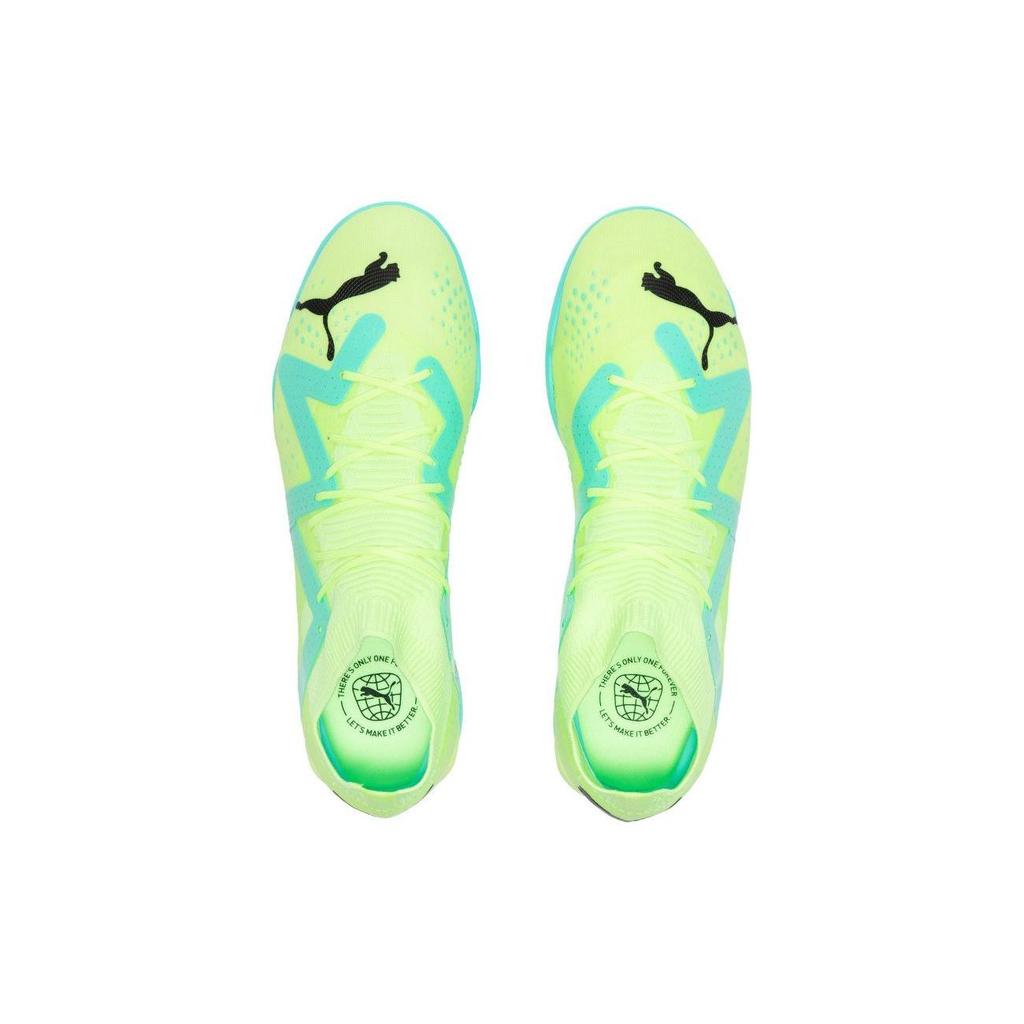 Puma Future Match Lace-Up Low Top TT (Rubber Studs) Turf Natural Grass Fabric Durable Soccer Shoes Men Soccer Shoes Yellow Green 107184-03