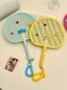 Dopamine Handwoven Fan Summer 2026 New Style Cute Portable Handheld Fan Straw Woven Small Fan