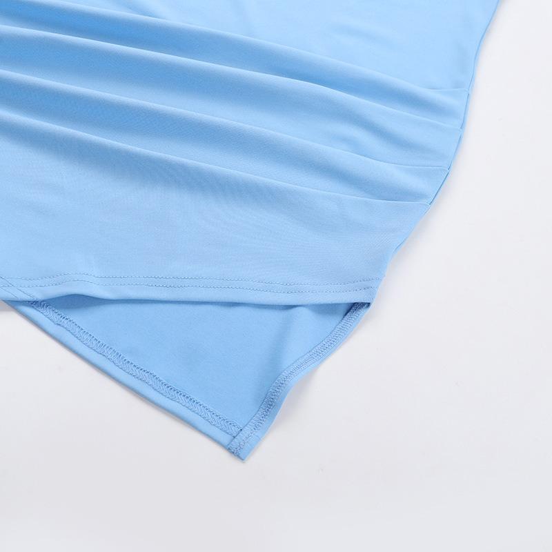 Autumn Temperament Slim Sexy Lace Breast Cup Short-sleeved Slit Dress