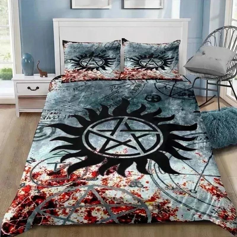 Duvet Cover Pillowcase Supernatural Sam N Dean Bedding Set Home Style Bedding 2/3 Piece Set Kids Boy Girl Student Dormitory Gift