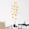 23pcs Flower DIY Mirror Wall Stickers Acrylic Art Wallpaper for Living Room Decoration Home TV Background Wall Decorative Mural