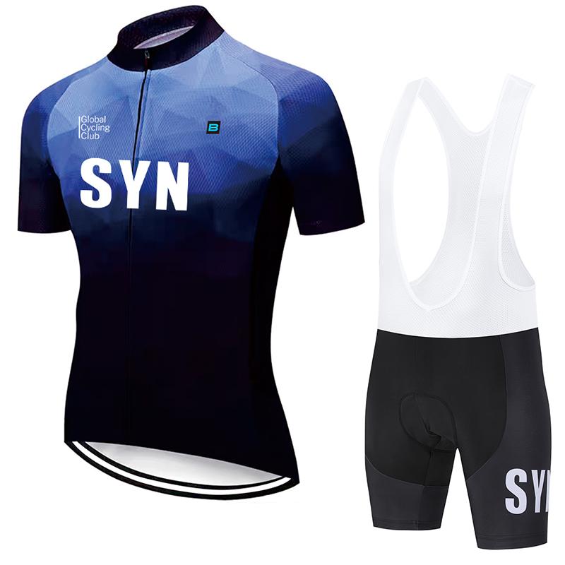 2026 SYN New Men's Cycling Jersey Set, Summer Sponge Seat Cushion, Cycling Bib, Road Bike, Bicycle Top, Bicycle Sports Shirt Set