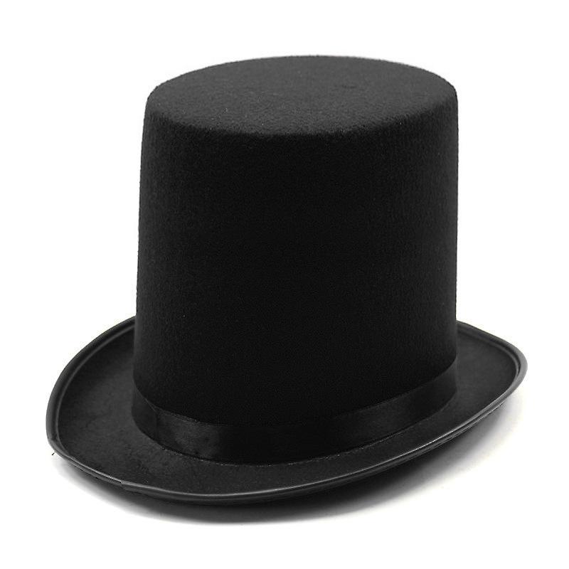 High hat retro British gentleman jazz hat magician hat show sequined hat rain high hat non-woven