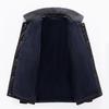 Men's Fleece-Lined Lapel Cotton Jacket - Casual, Warm Outerwear for Middle-Aged and Elderly Dads