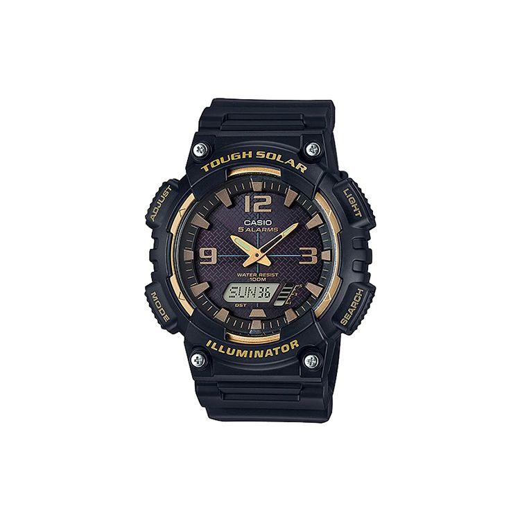 

Casio Youth Series Round Dual Display Casual Sports Solar Quartz Movement Resin Strap Watch Men watches Black AQ-S810W-1A3V Black Gold Watch Dial