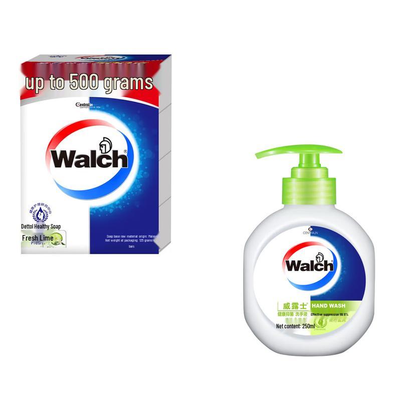 Walch Healthy Antibacterial Hand Wash & Bar Soap Set