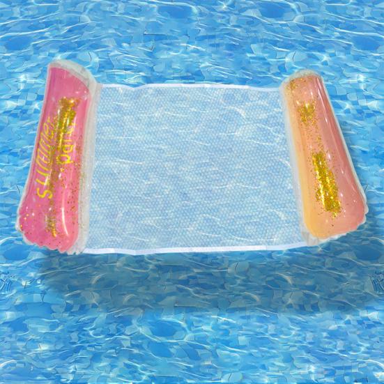 Inflatable Pool Hammock Float PVC Water Hammock Lounge 4 in 1 Saddle Lounge Chair Drifter Lake Beach Float Lounger for Summer Water Fun