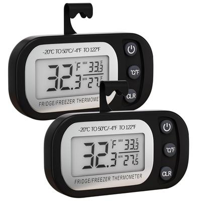 1 stuks Digitale Koelkast Thermometer, Koelkast en Vriezer Thermometer, Huishoudelijk Binnen met Groot LCD Scherm, Standaard en Magnetische Achterkant, voor Kamer, Keuken