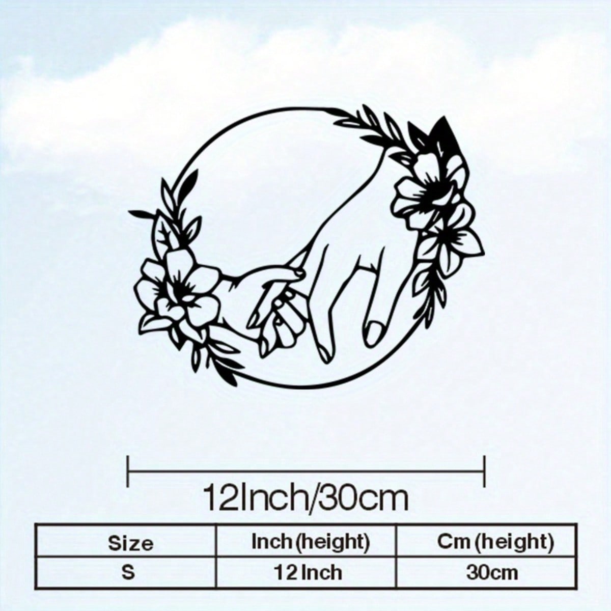 Floral Mother and Child Metal Wall Art Rust Resistant Iron Circle Home Decor Gift разноцветный